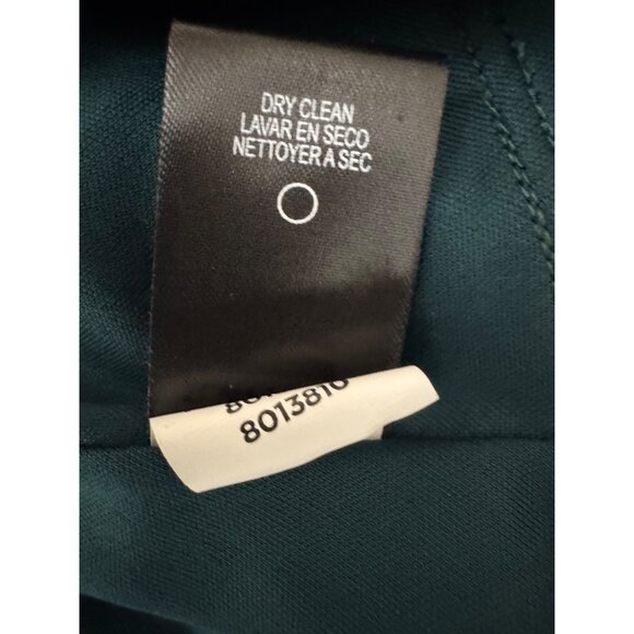 Tahari Green Velvet Faux-Wrap Dress w/Pockets Size 14W 1X Holiday Christmas Plus - Picture 9 of 10